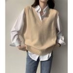 Sweater Vest Casual Women V-neck