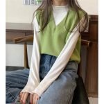 Sweater Vest Casual Women V-neck - Image 2