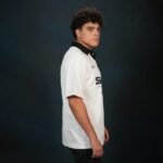 Polo Collar Printed T-shirt In White - Image 2