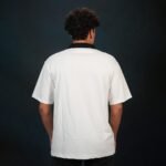 Polo Collar Printed T-shirt In White - Image 4