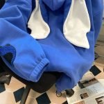 Stitch Loose Hooded Korean Sweater - Image 4