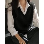Sweater Vest Casual Women V-neck - Image 4