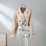 Women Stylish Cropped Trench Coat - Image 2
