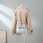 Women Stylish Cropped Trench Coat - Image 3
