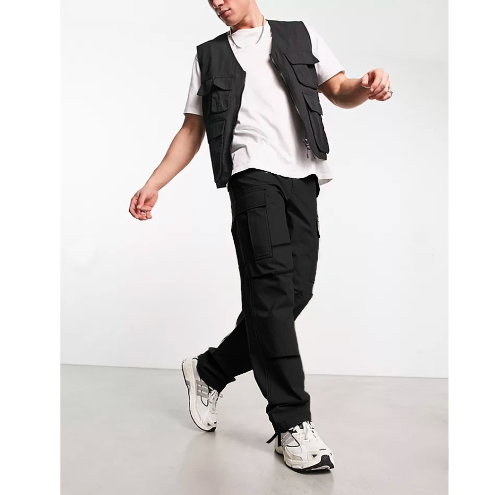 Black-4.jpg Oversized Cargo Gabrdine In Black – New - Image 1
