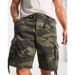 Oversized Cargo Shorts In Camo Green - Image 2