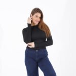 Ribbed Knit 5 Colors Long Sleeve Tee - Image 2