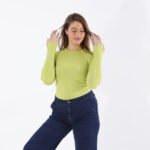 Ribbed Knit 5 Colors Long Sleeve Tee - Image 5