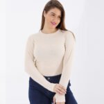 Ribbed Knit 5 Colors Long Sleeve Tee - Image 4